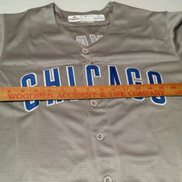 Chicago Cubs Kris Bryant Jersey Youth Large Majestic Cool Base MLB Gray #17 - Picture 4 of 16